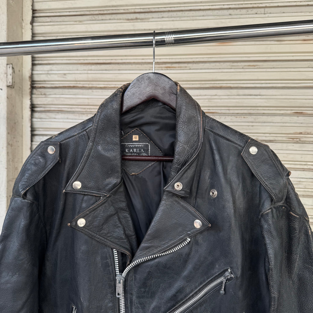 1970s harley davidson biker jacket - Med