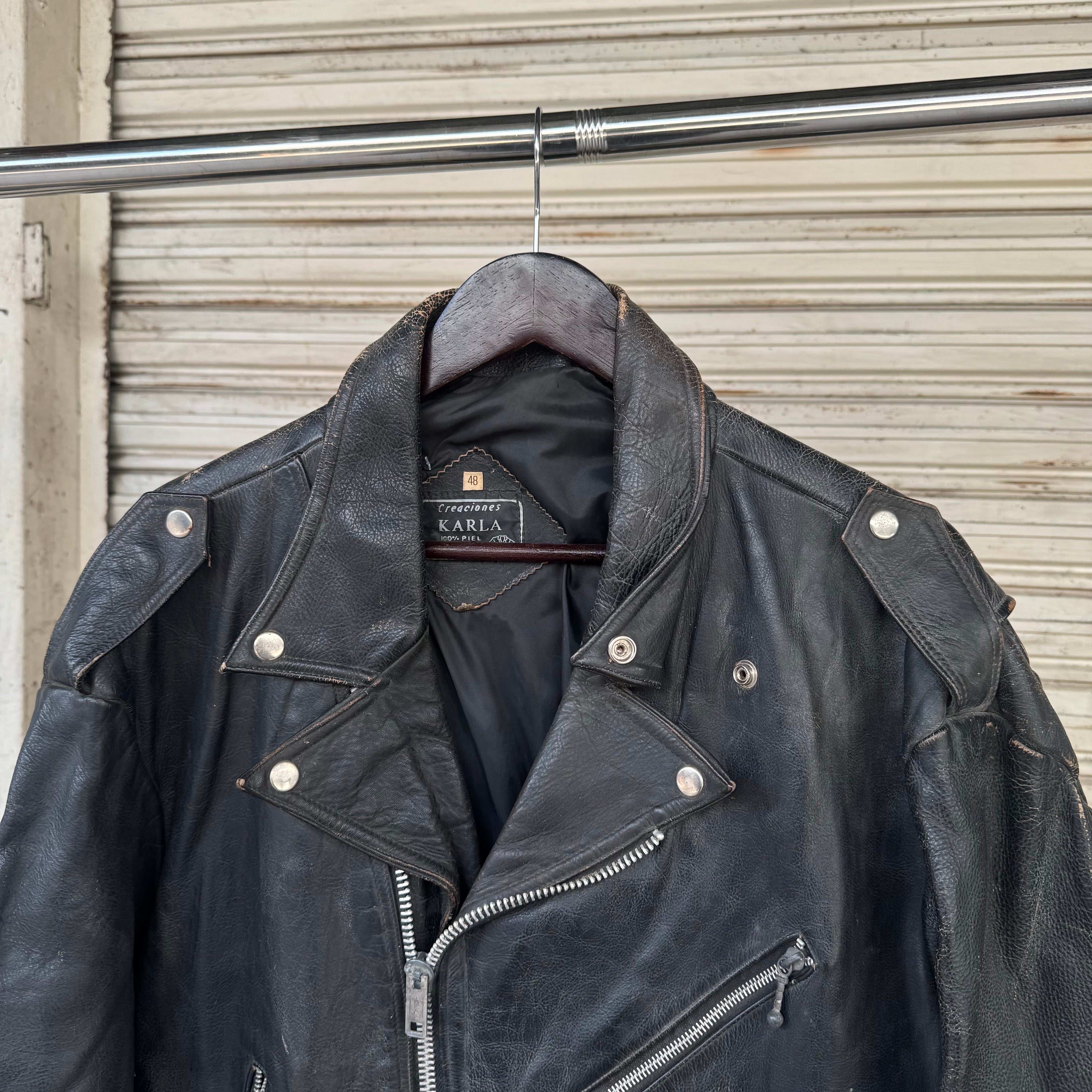 1970s harley davidson biker jacket - Med
