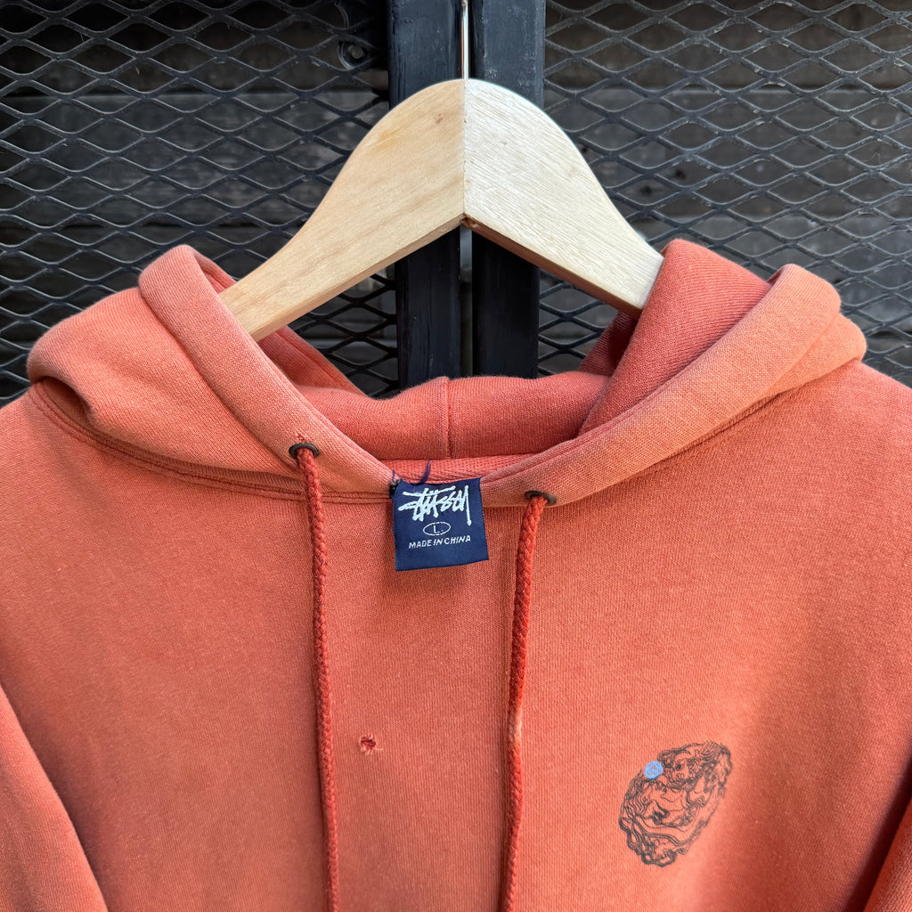 90s stussy dragon hoodie - Large