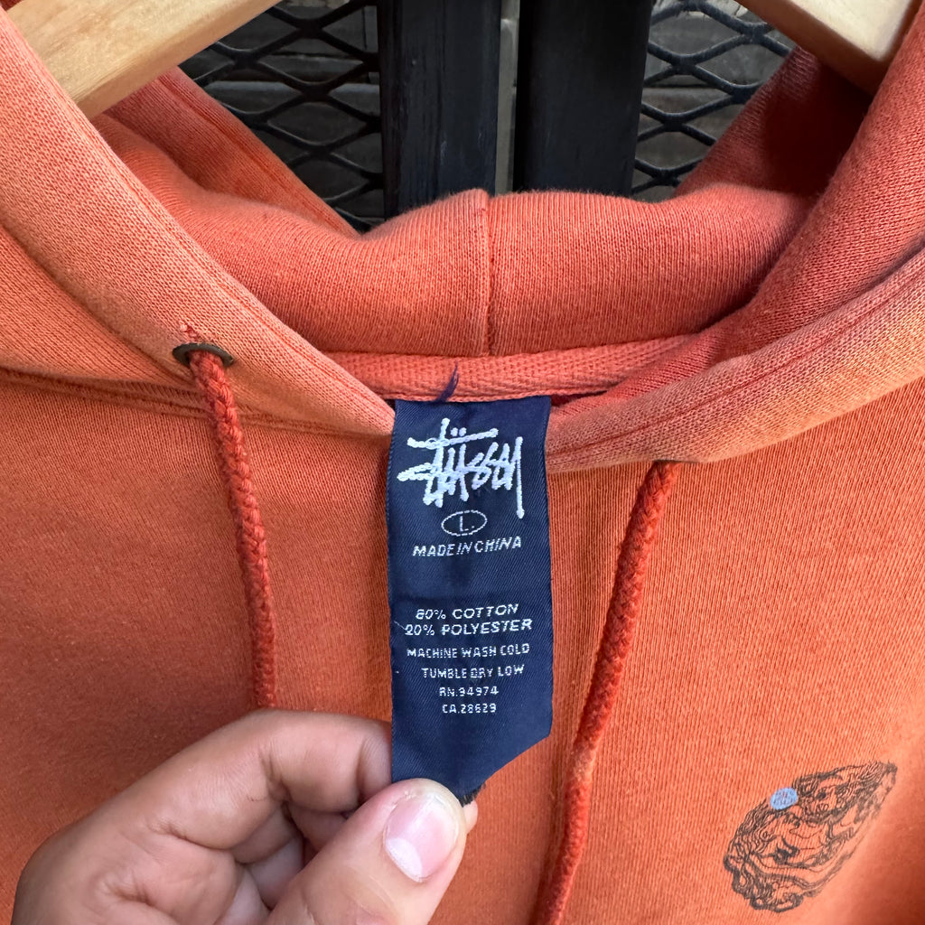 90s stussy dragon hoodie - Large