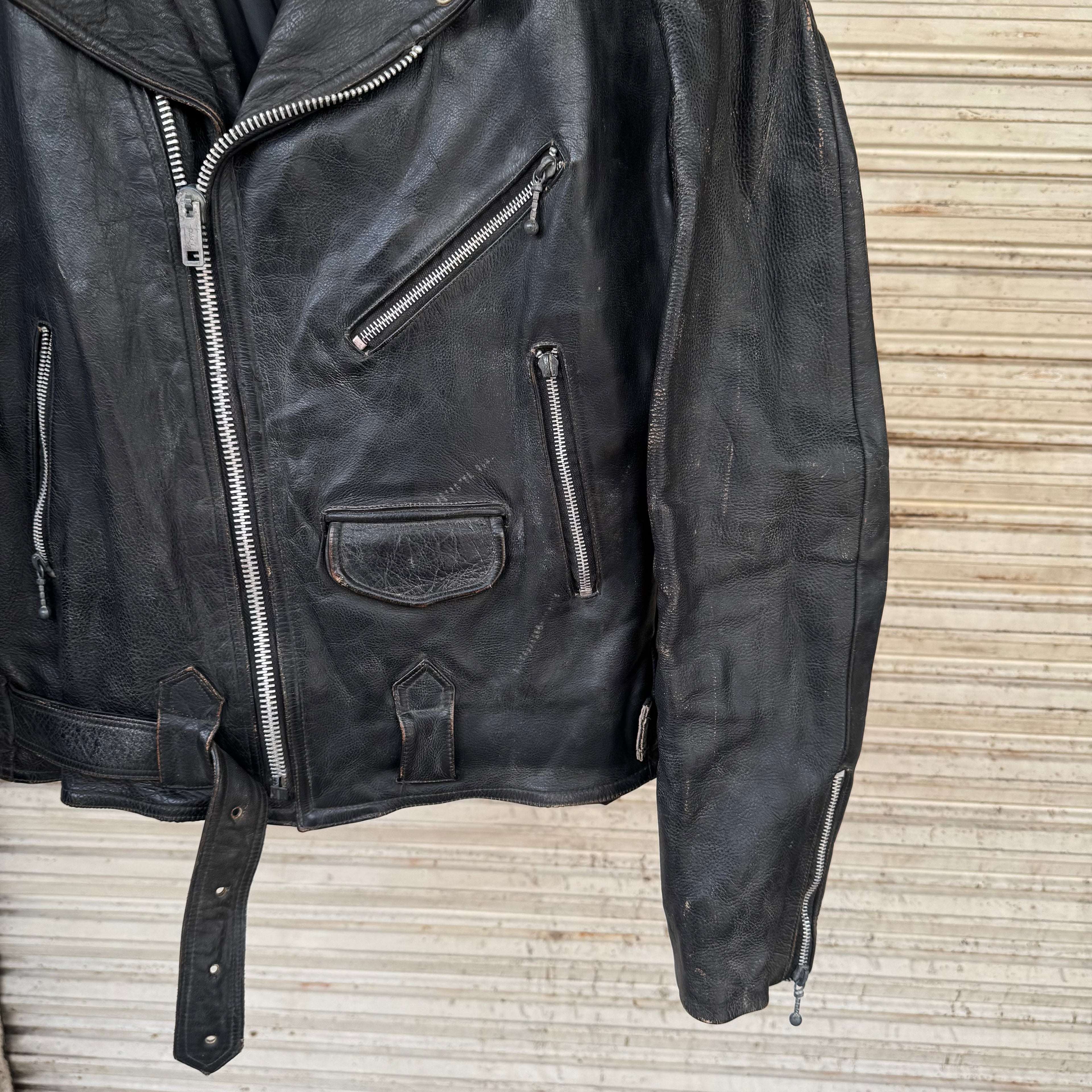 1970s harley davidson biker jacket - Med