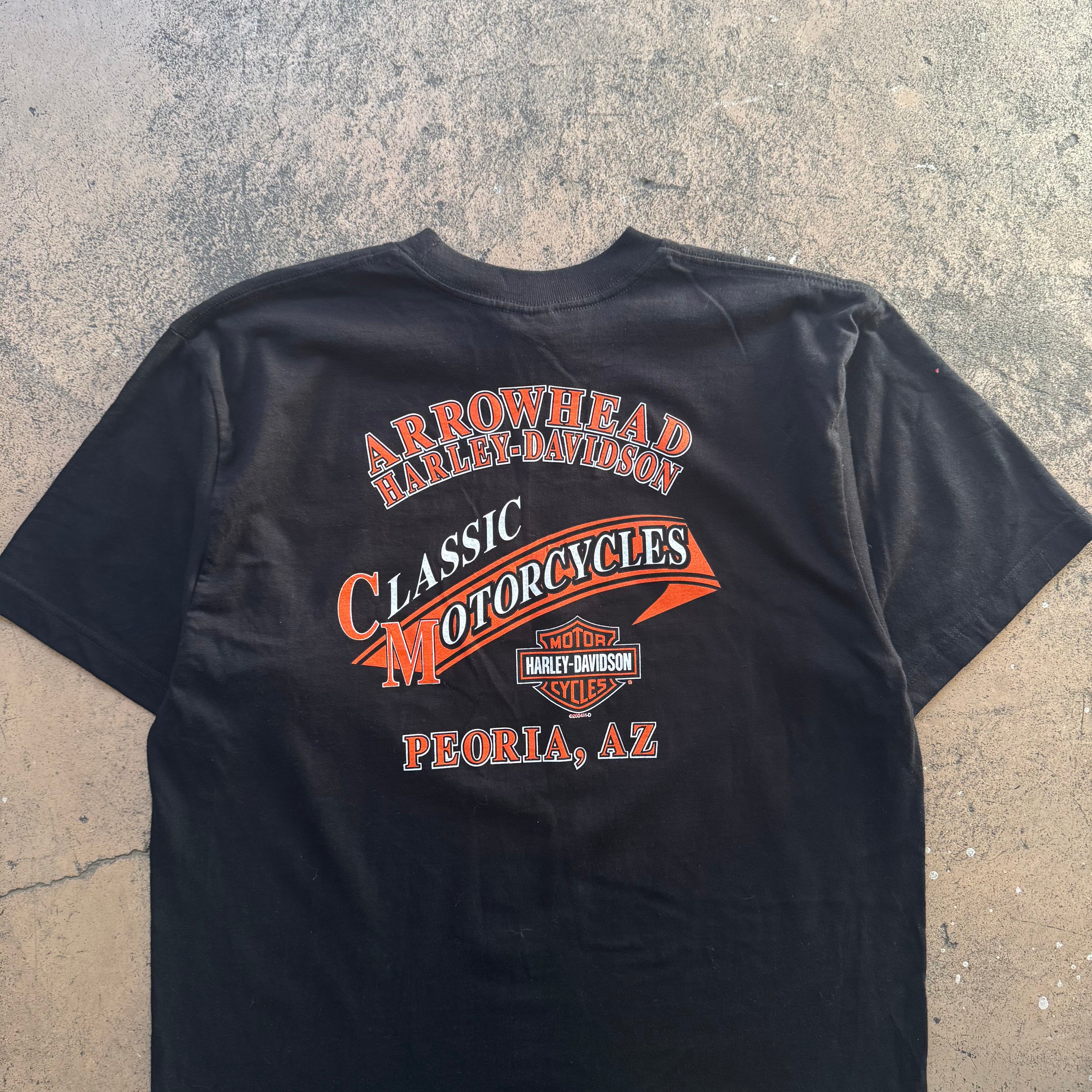00s harley davidson flames tee - L/XL