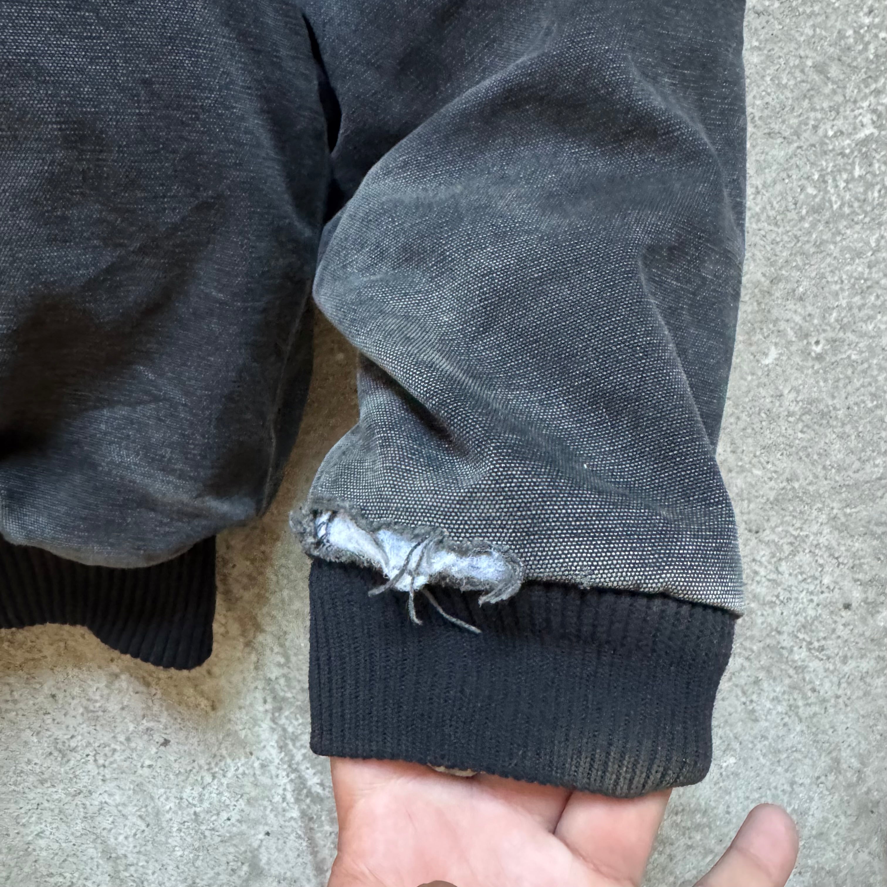 90s black carhartt duck active jacket - XL