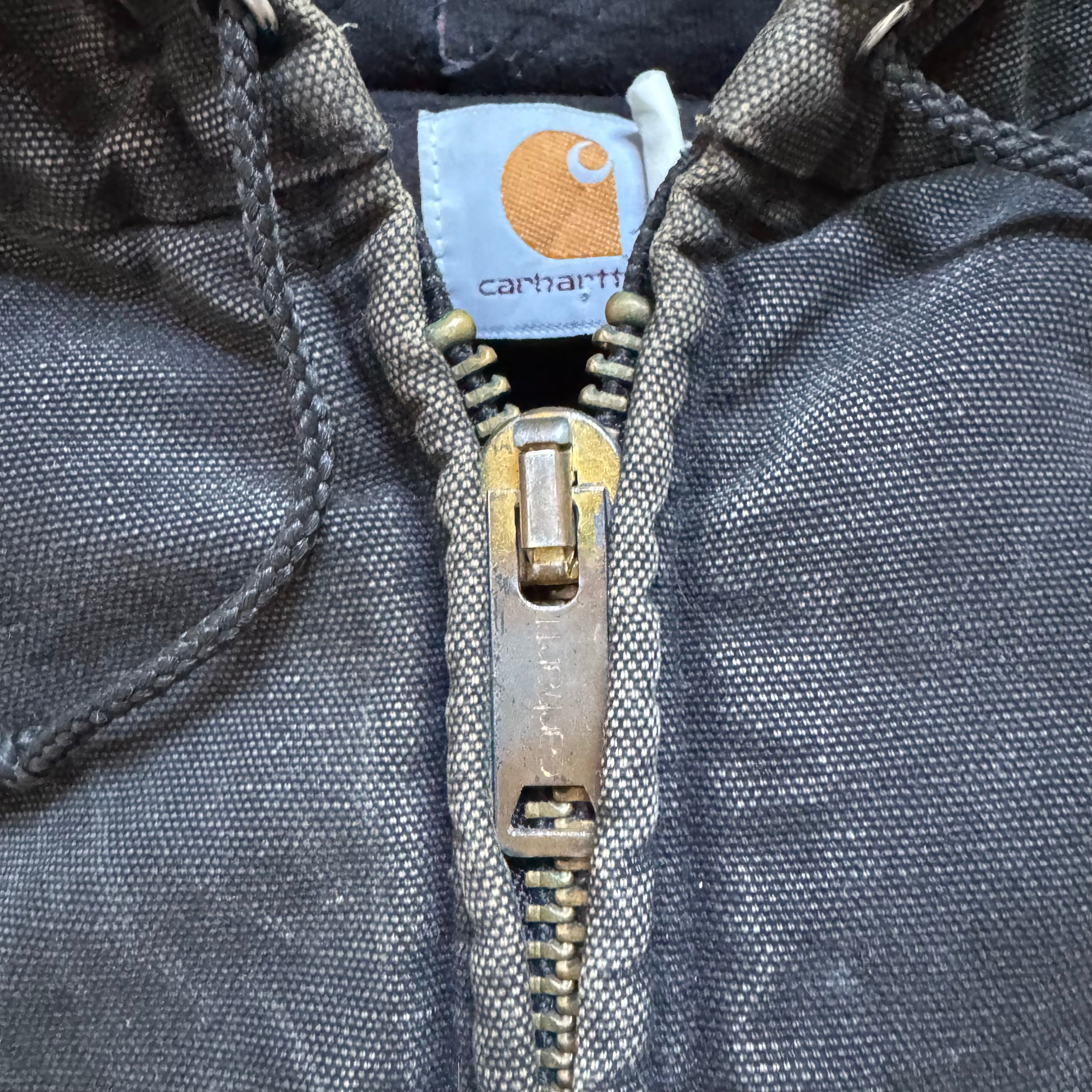 90s black carhartt duck active jacket - XL