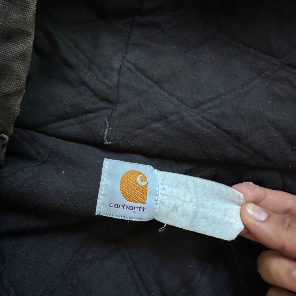 90s black carhartt duck active jacket - XL