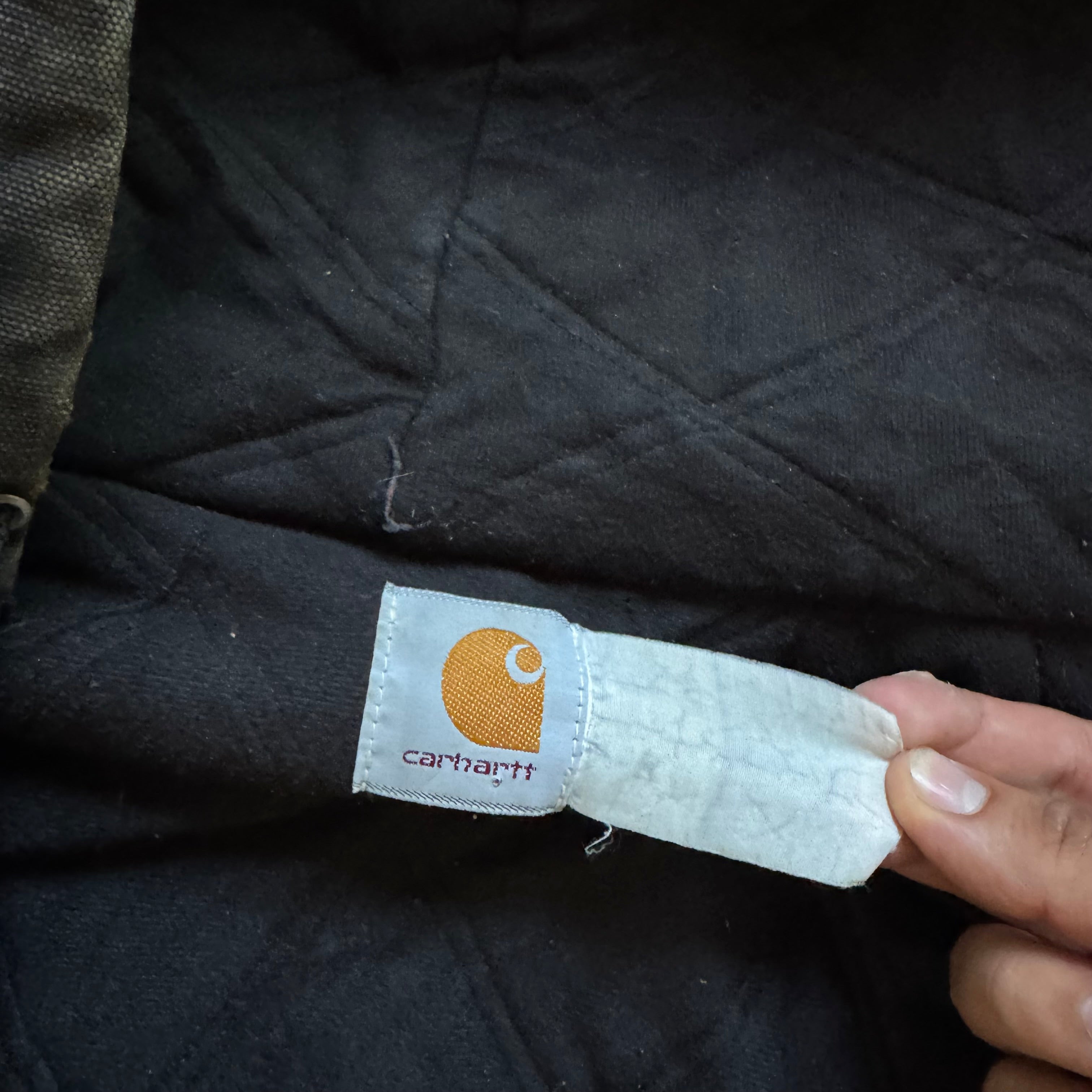 90s black carhartt duck active jacket - XL