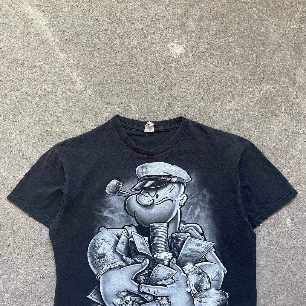 00s thug popeyes two tees - med