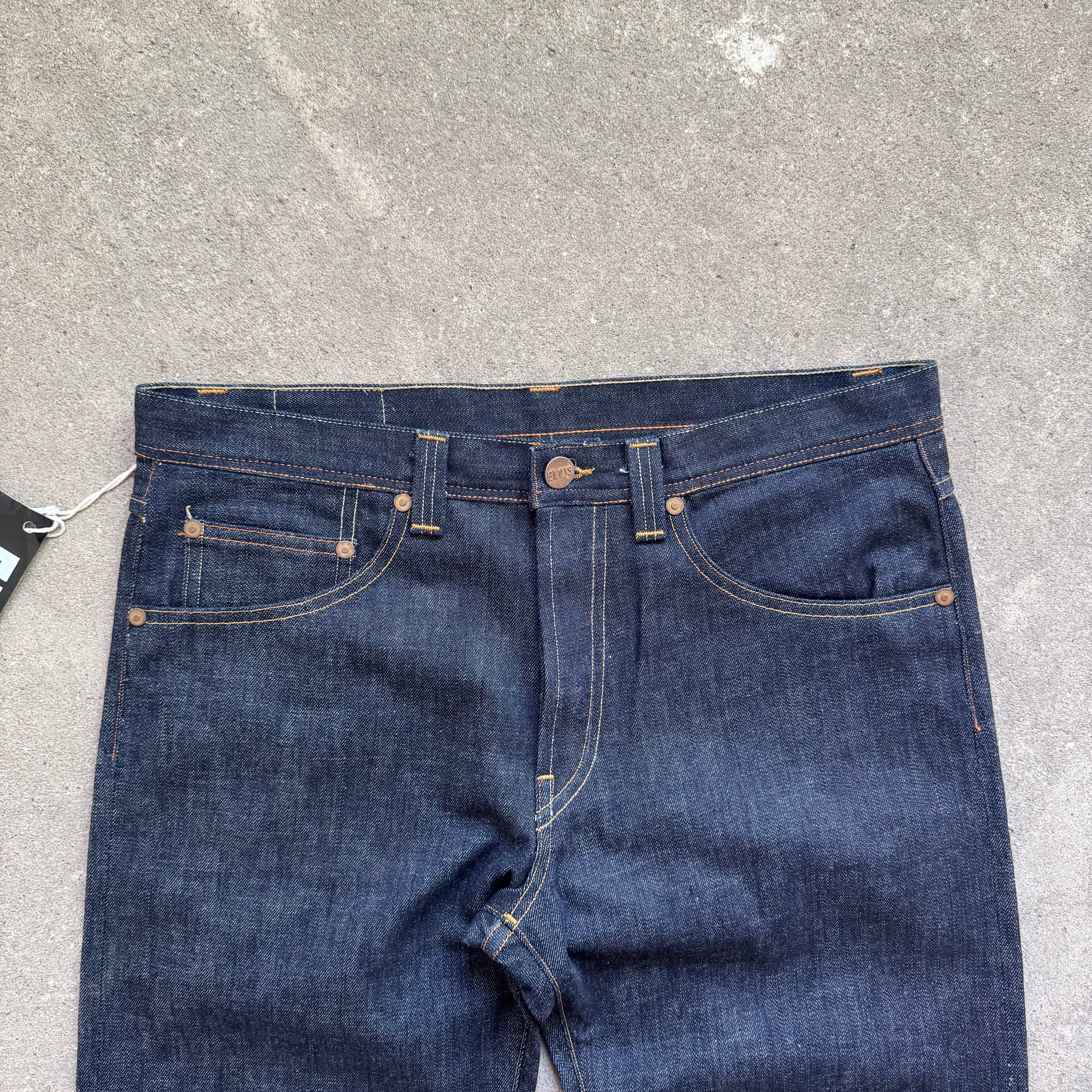 00s elvis wide leg selvedge denim jeans - 36'