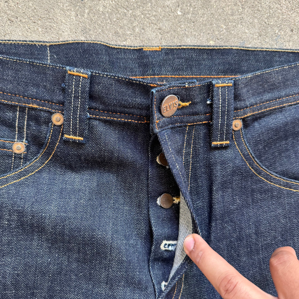 00s elvis wide leg selvedge denim jeans - 36'