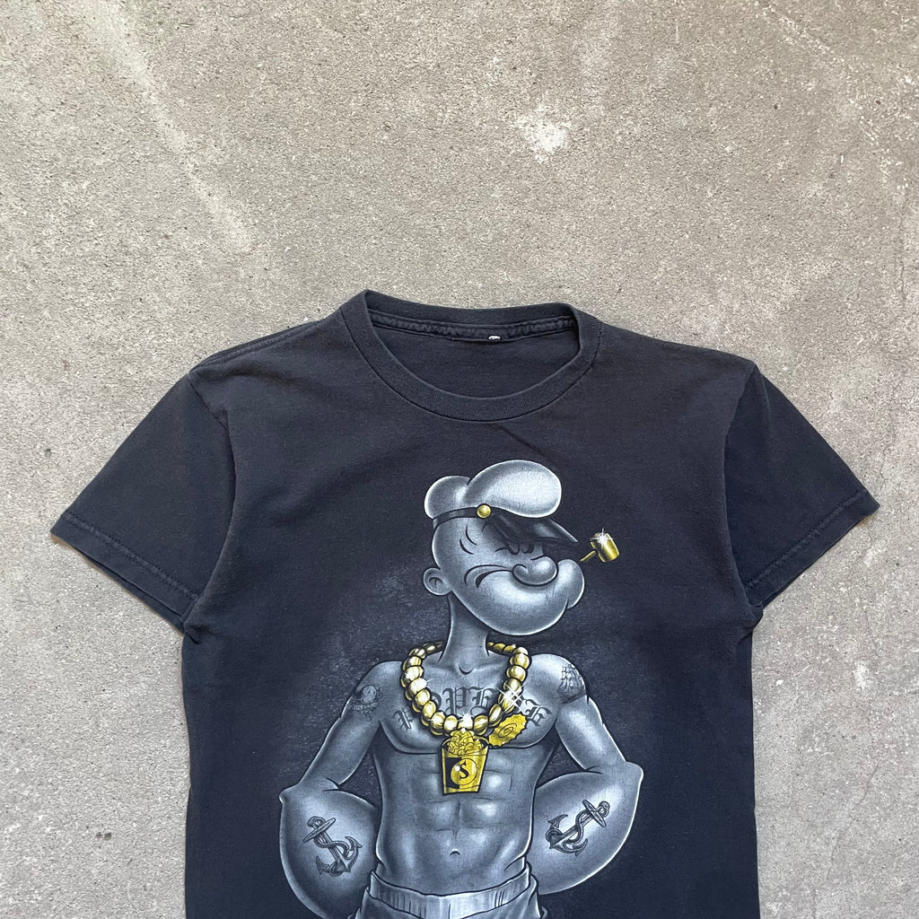 00s thug popeyes two tees - med