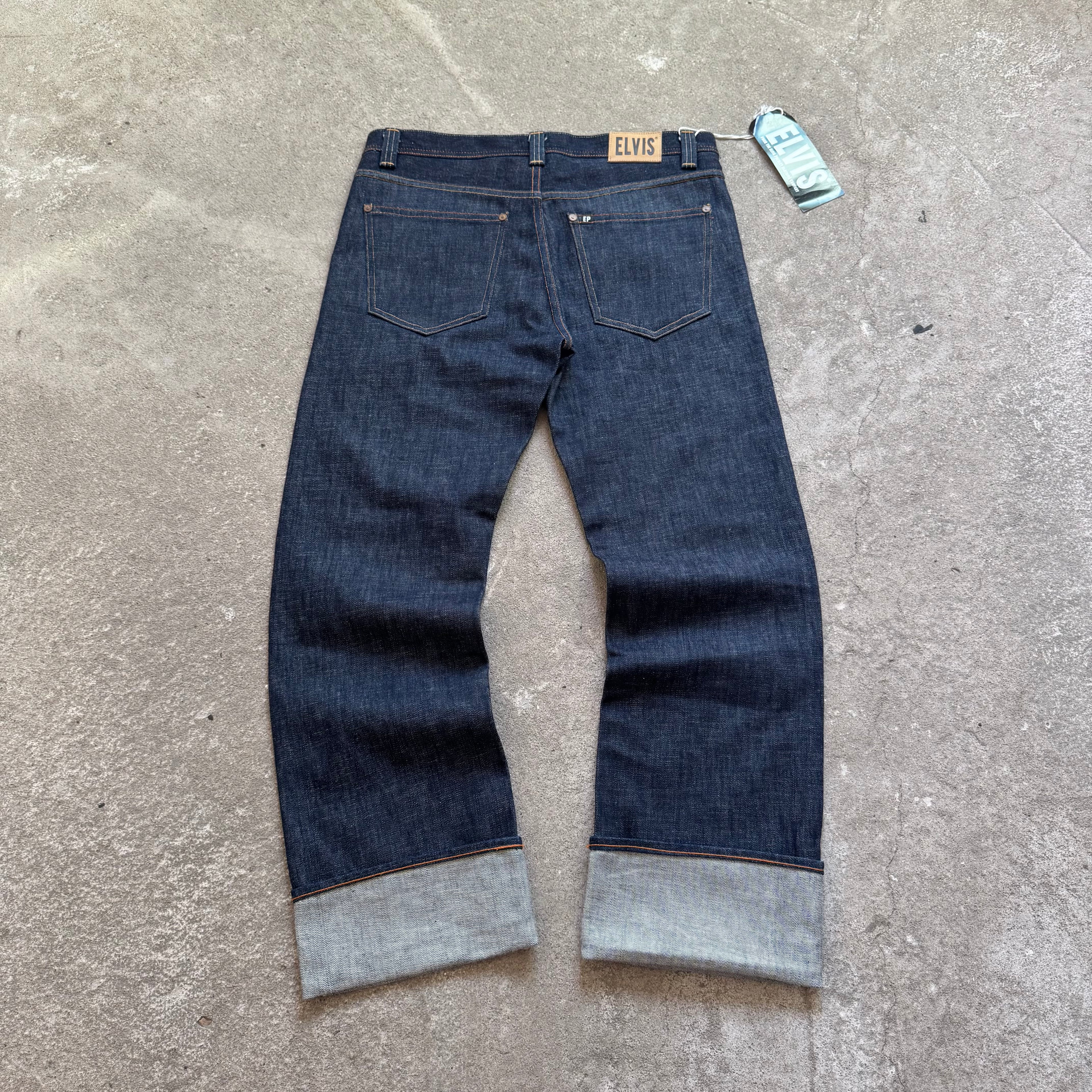 00s elvis wide leg selvedge denim jeans - 36'