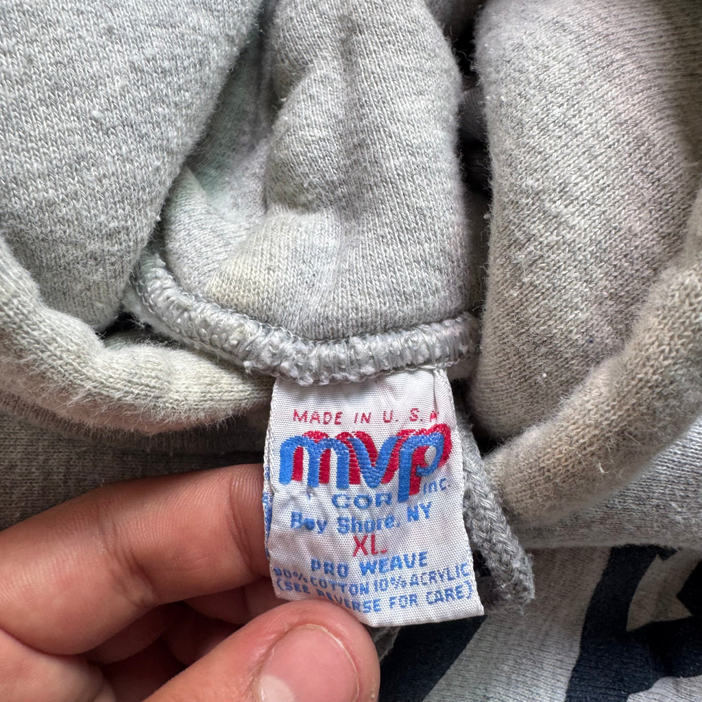 70s navy hoodie reverse weave - XL