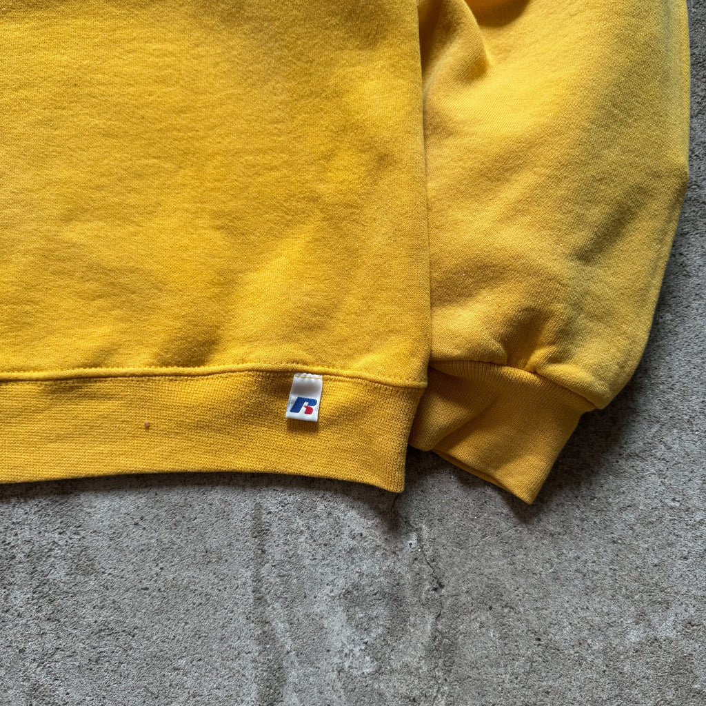90s russell yellow crewneck - Large