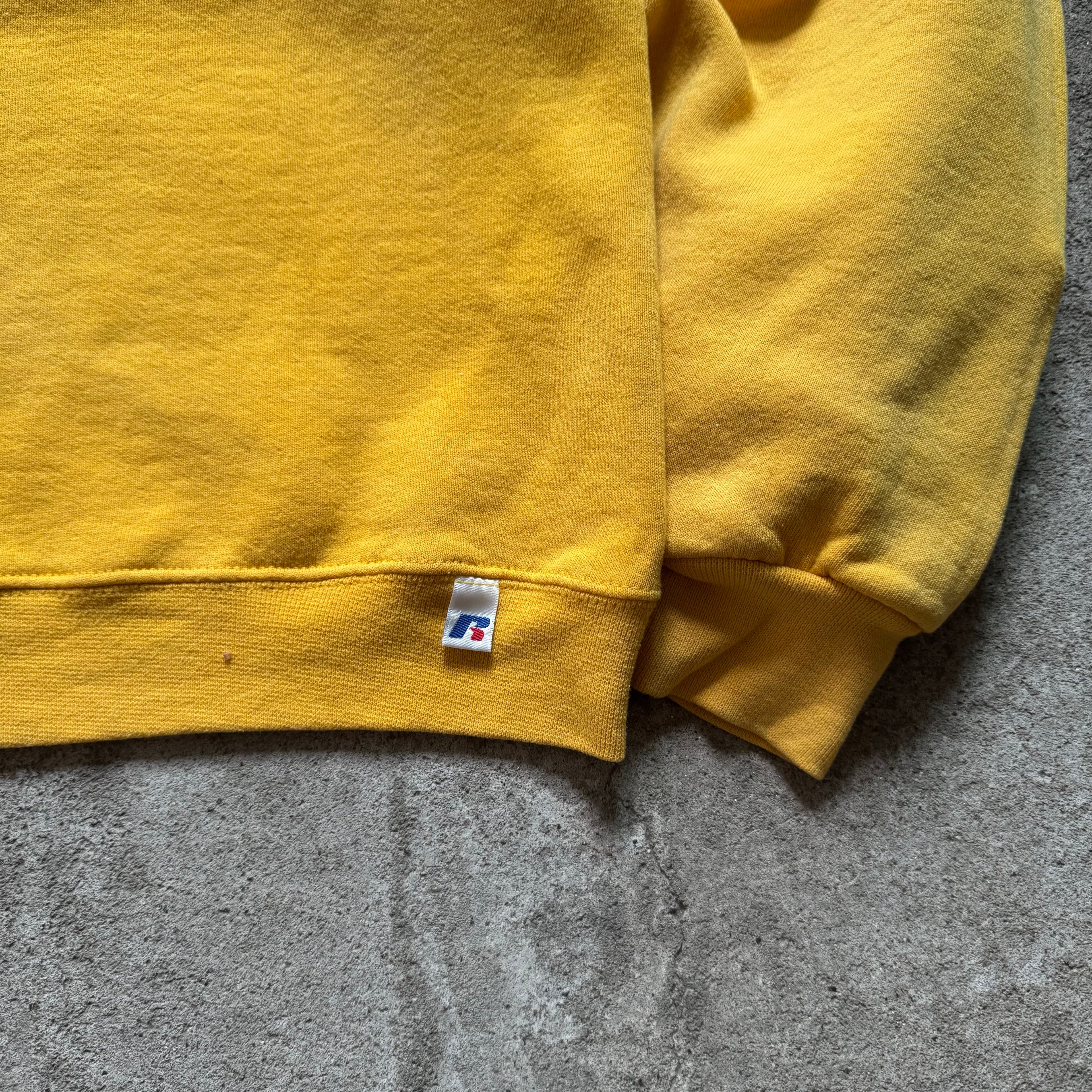 90s russell yellow crewneck - Large