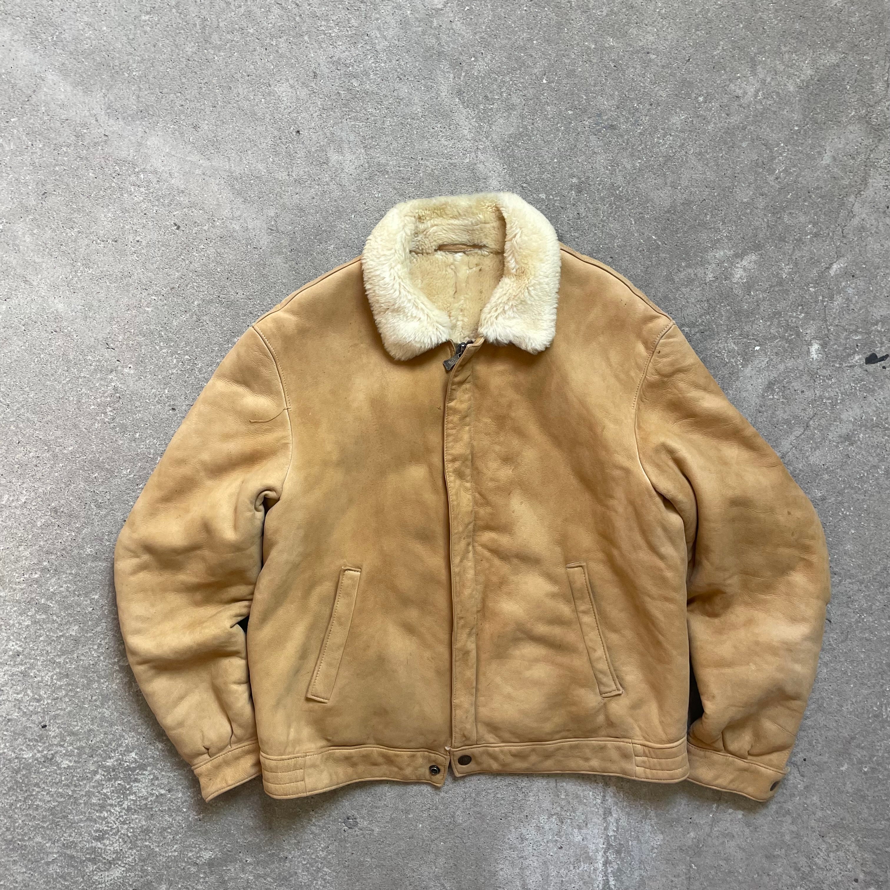 80s lambskin leather jacket - Large