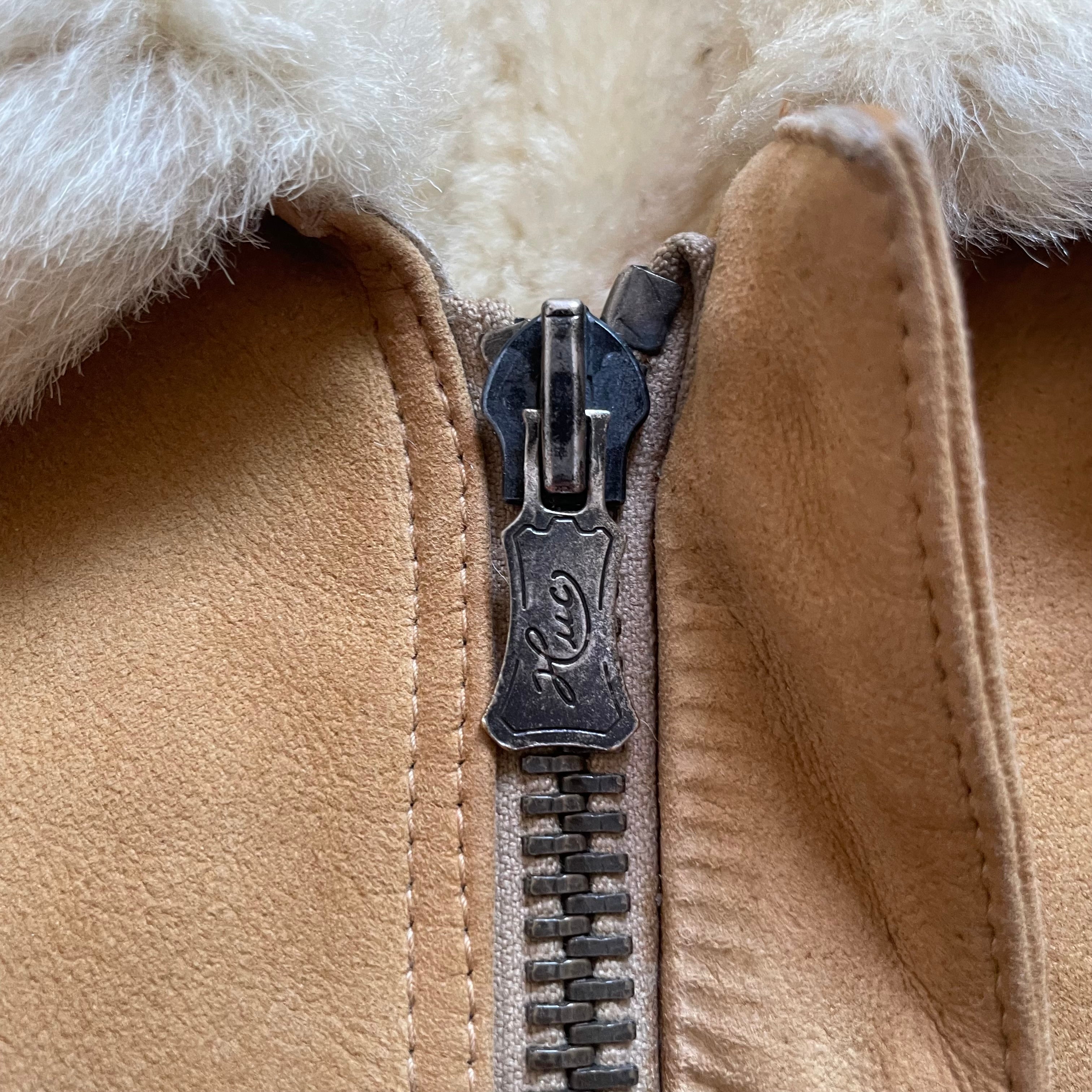 80s lambskin leather jacket - Large