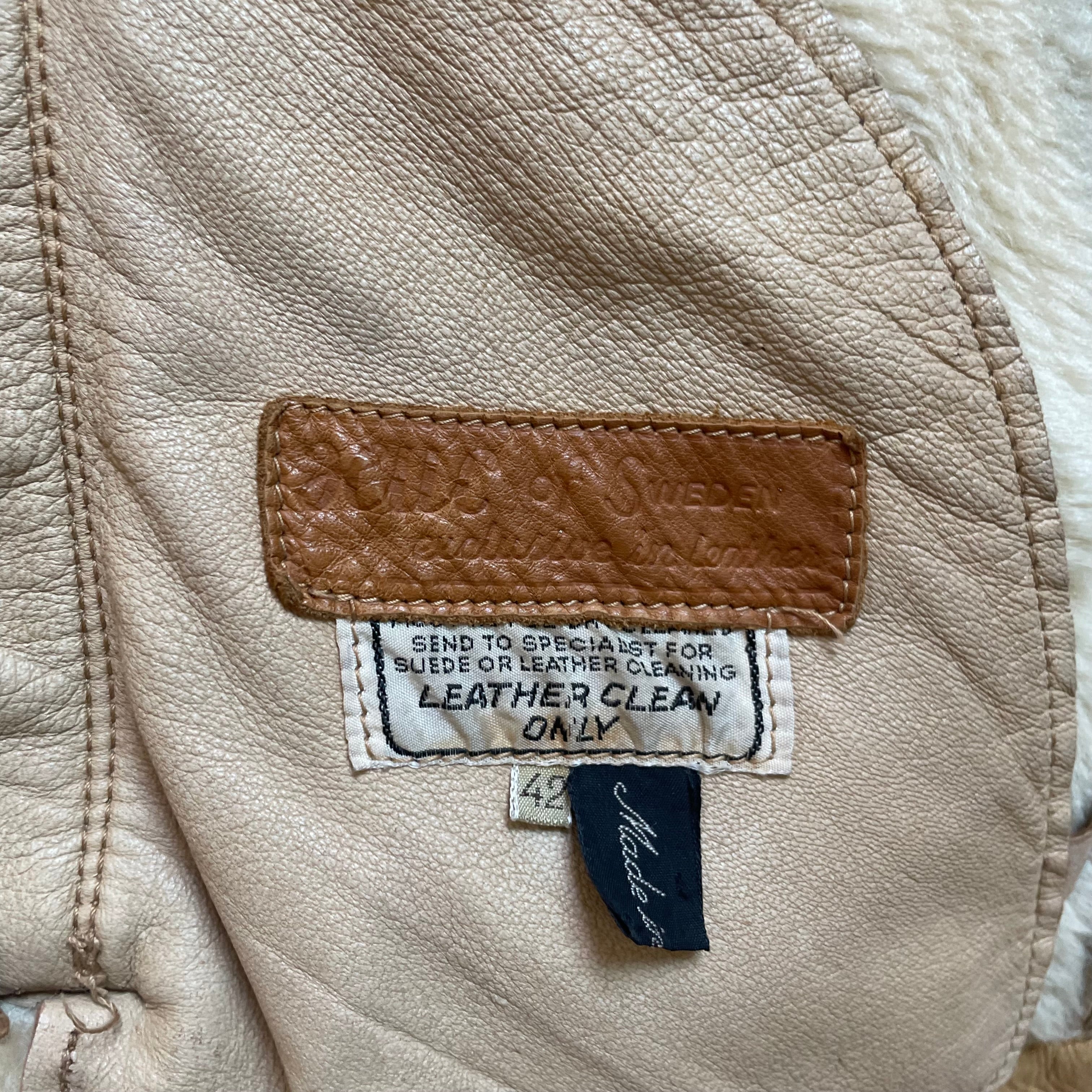 80s lambskin leather jacket - Large