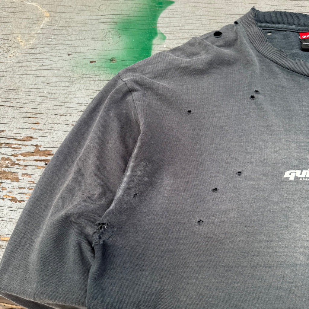 90s quiksilver faded + distressed longsleeve - Large