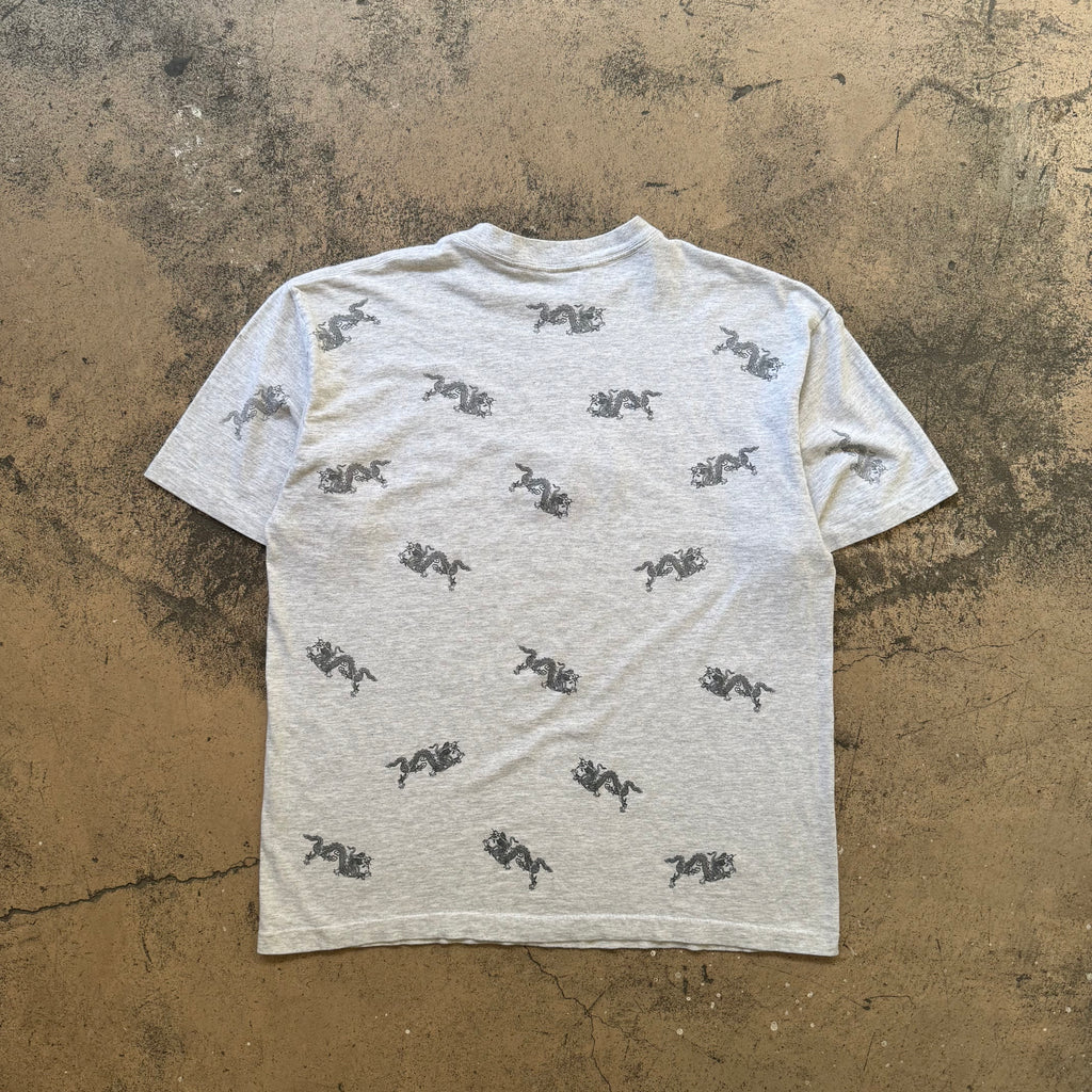 90s hong kong tee shirt all over print - L