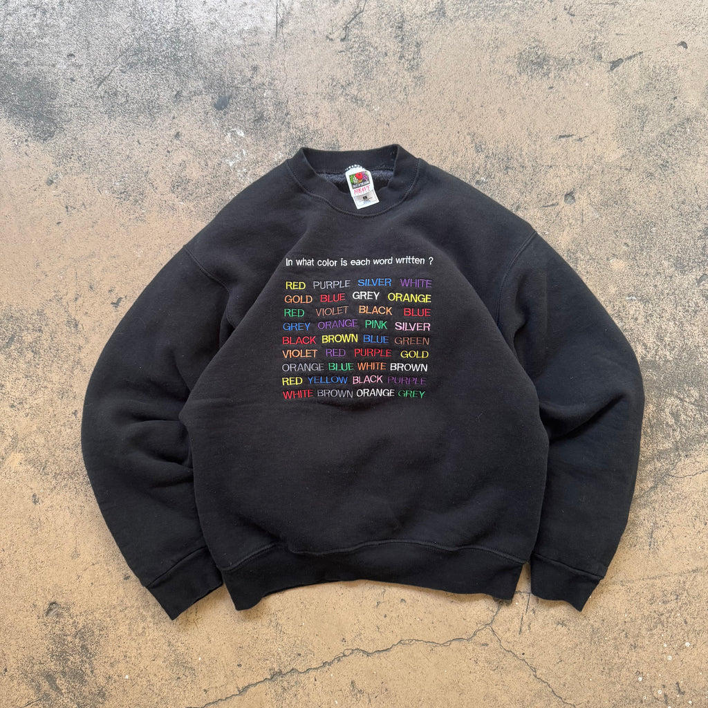 90s colors funny crewneck - Large