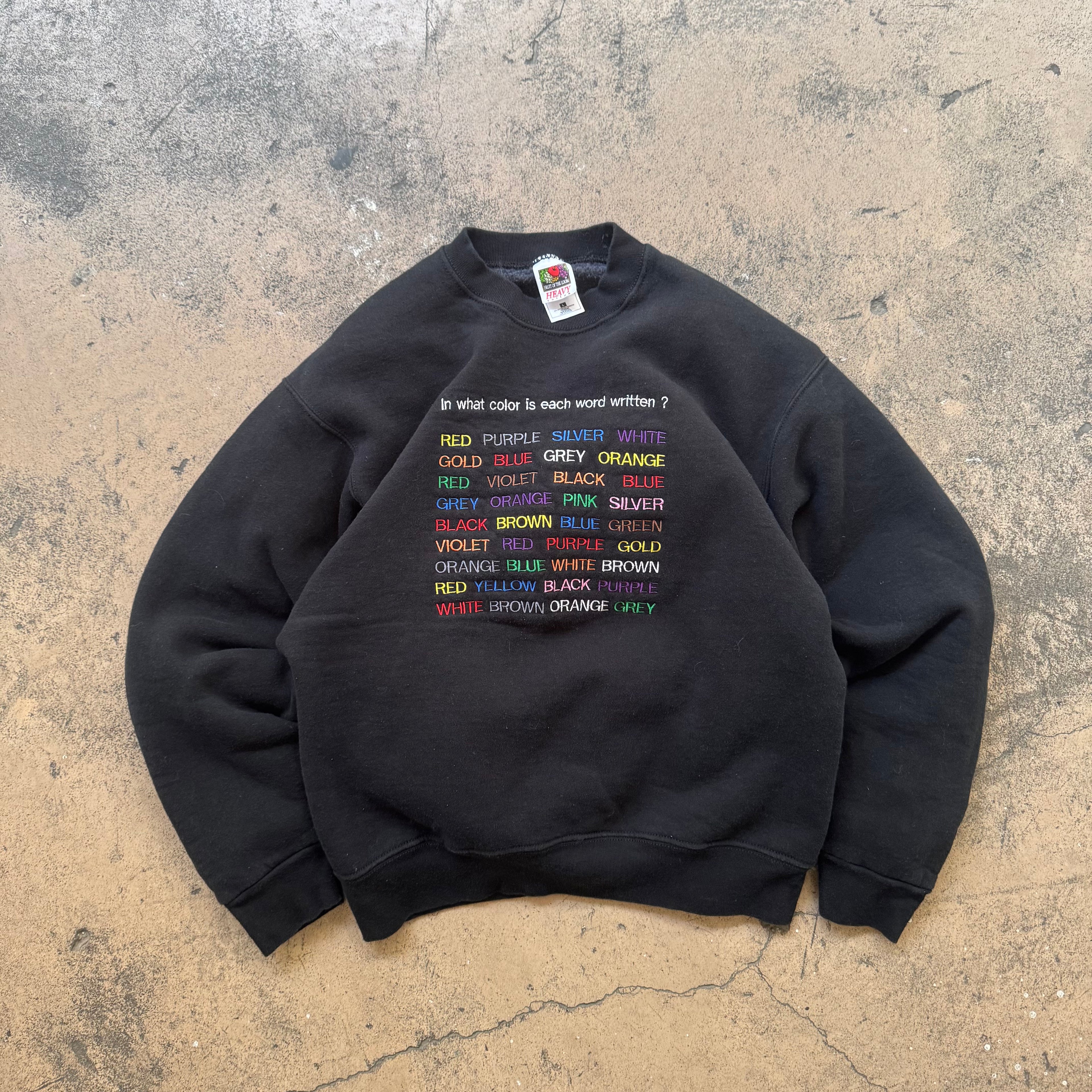 90s colors funny crewneck - Large