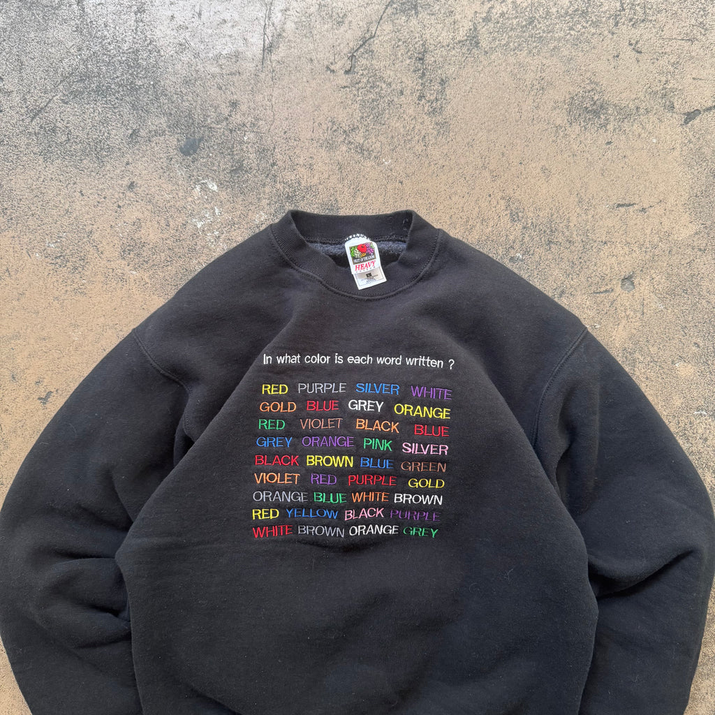 90s colors funny crewneck - Large