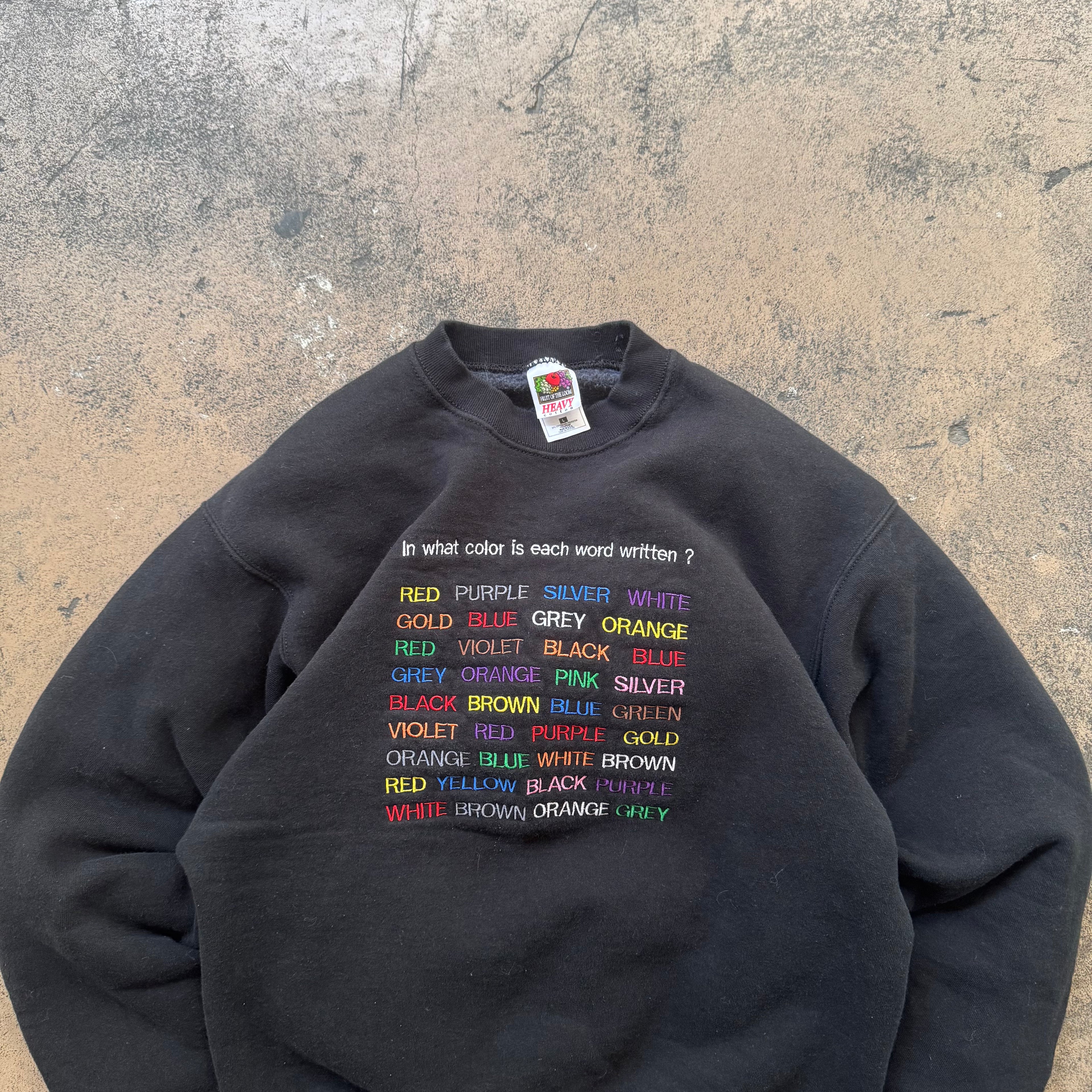90s colors funny crewneck - Large