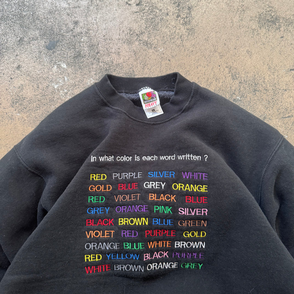 90s colors funny crewneck - Large