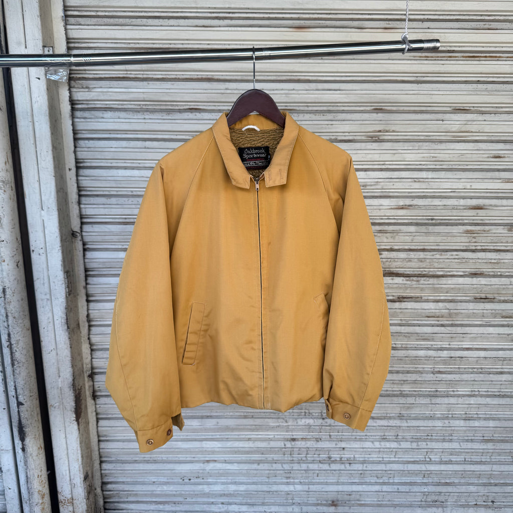 60s/70s sears harrington style sherpa lined jacket - M/L