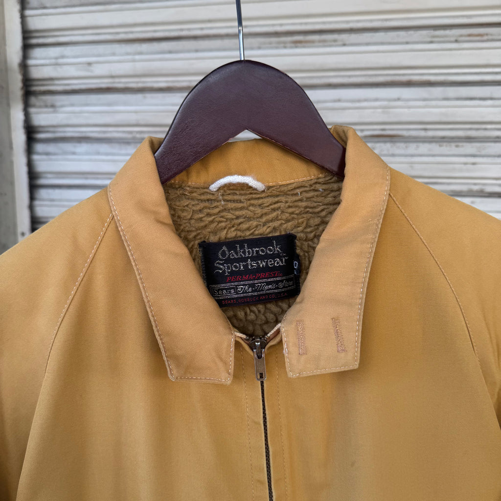 60s/70s sears harrington style sherpa lined jacket - M/L