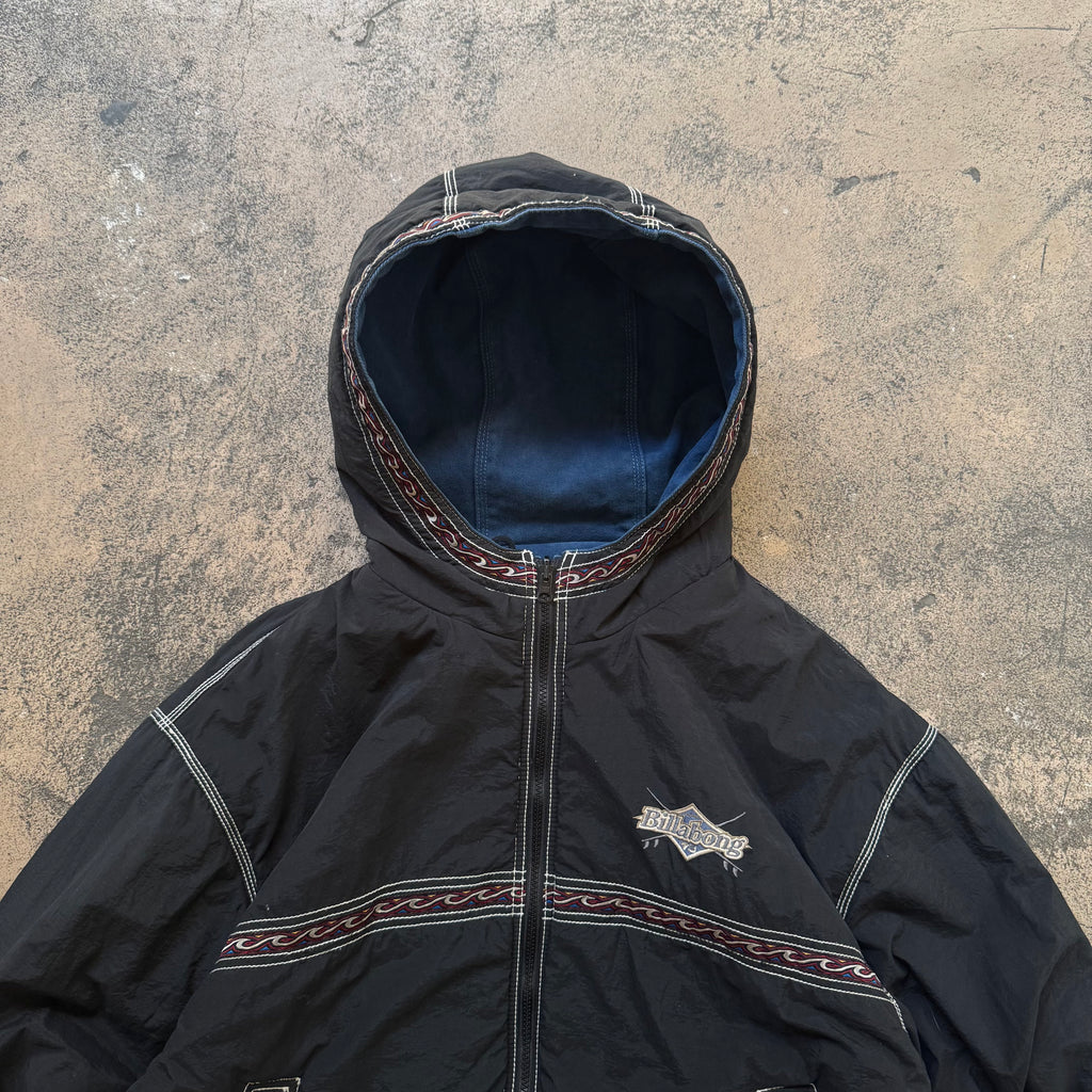90s billabong reversible aztec jacket - Large