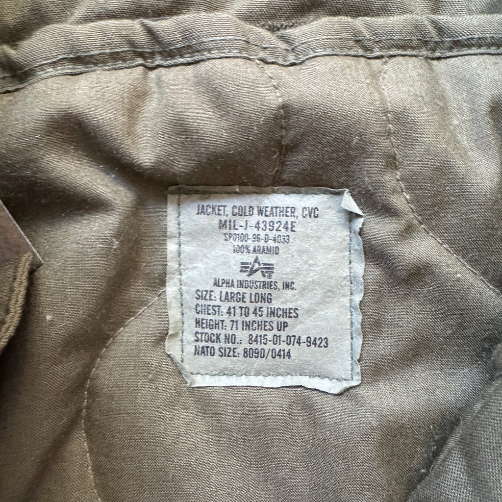 90s Alpha Industries Military bomber jacket - Large