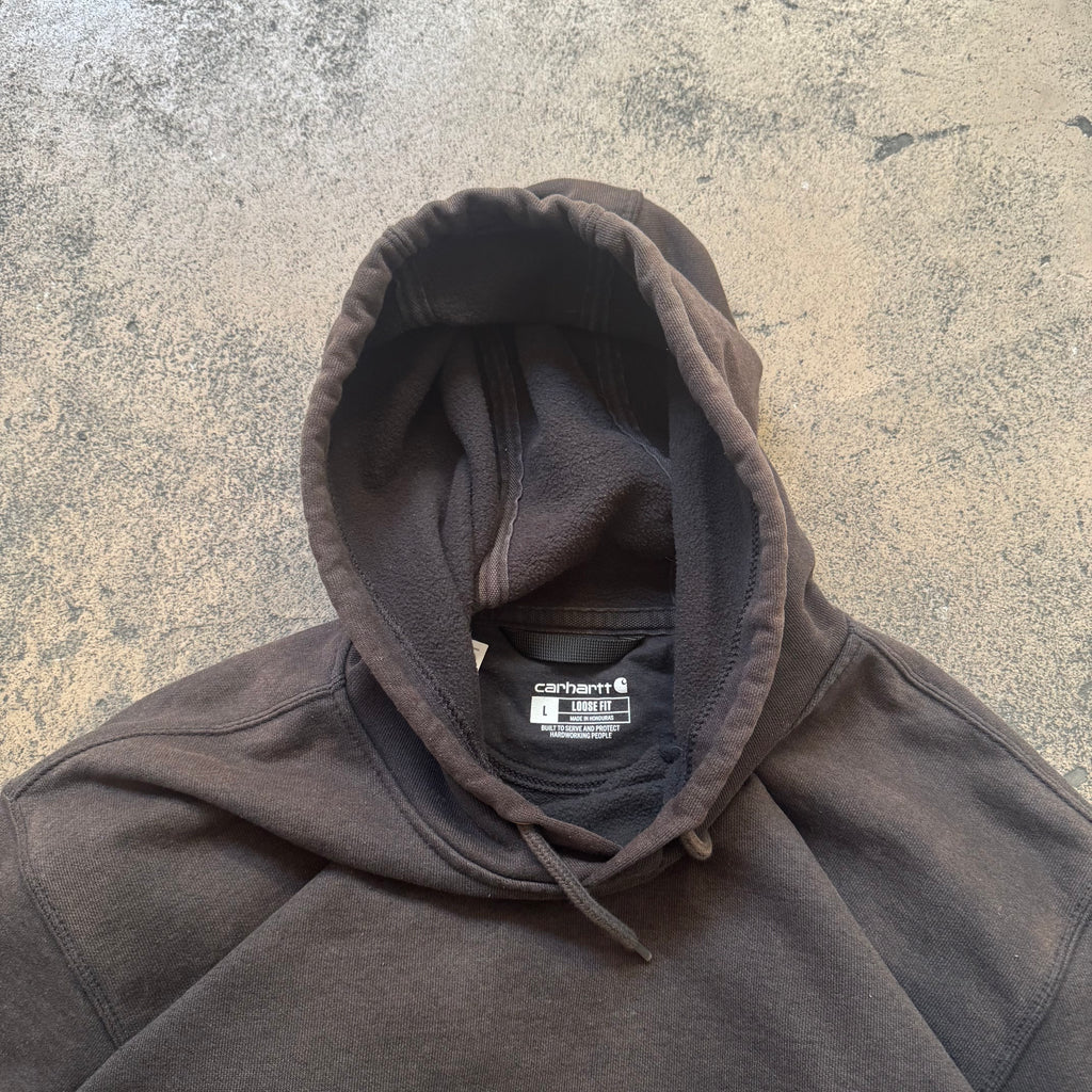 00s faded black carhartt hoodie - Large