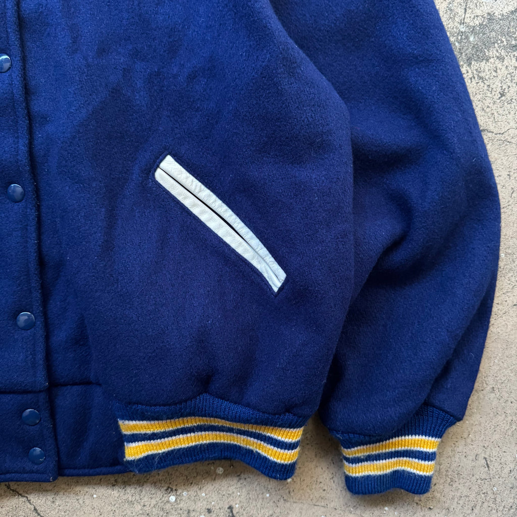 60s/7`0s varsity jacket with fur collar - Medium