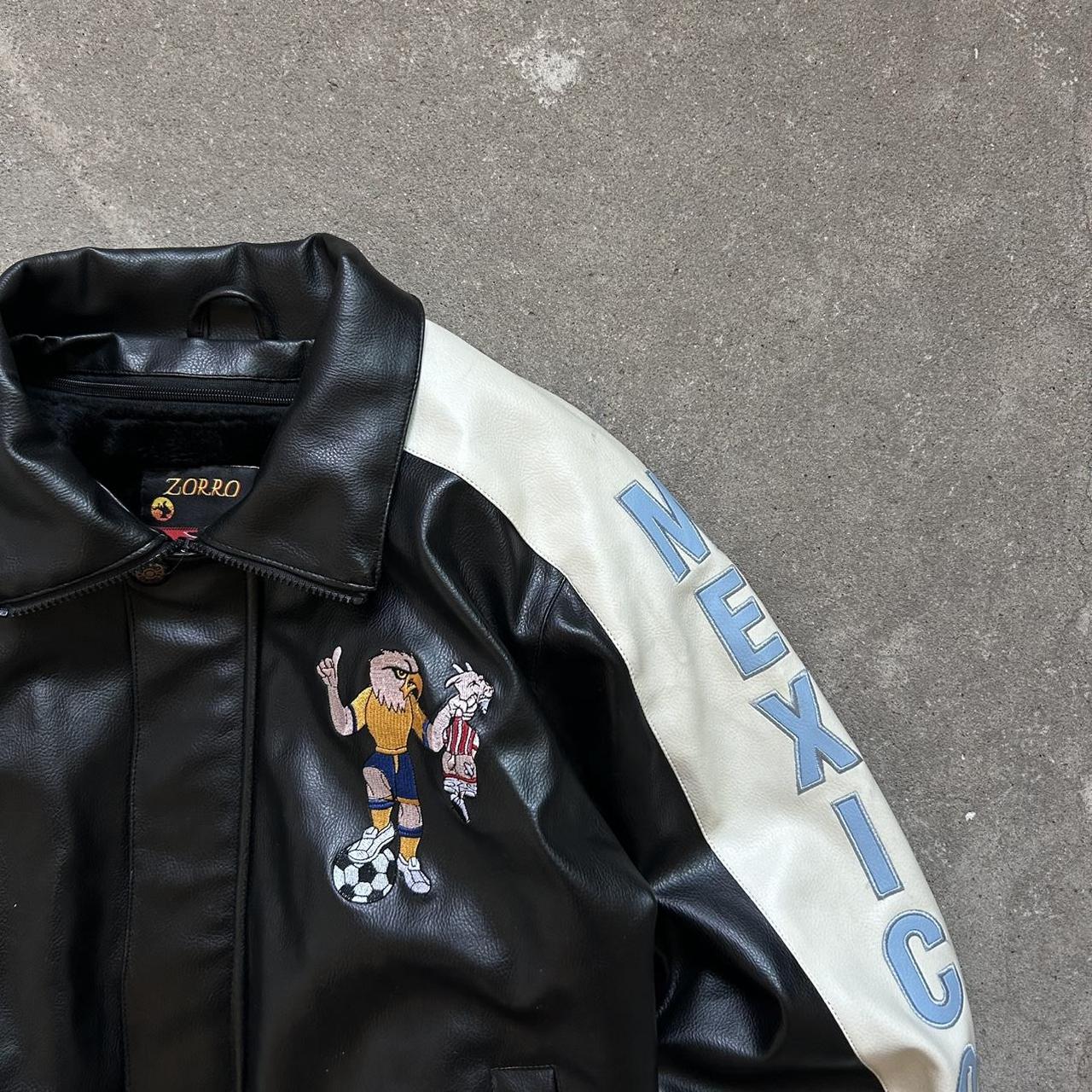 90s america mexican leather jacket - Small