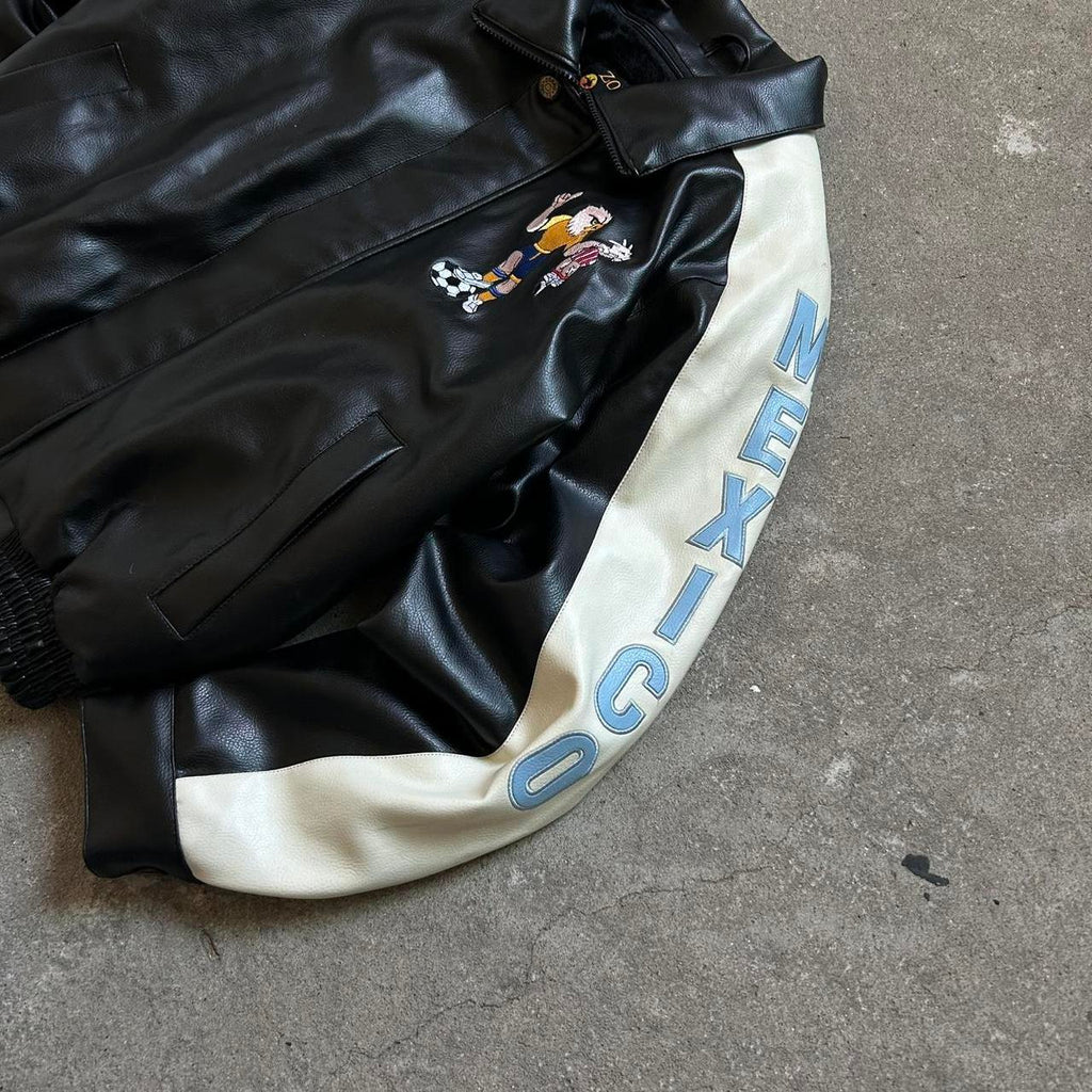 90s america mexican leather jacket - Small