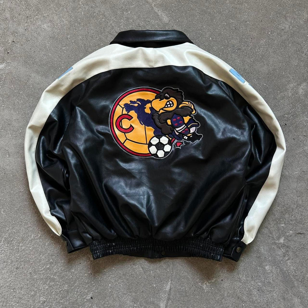 90s america mexican leather jacket - Small